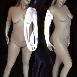 Angel Rose Naked Covered In Silver Body Paint 5